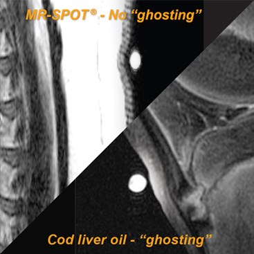 MR-SPOT - no "ghosting" compared to makeshift cod liver oil with "ghosting"